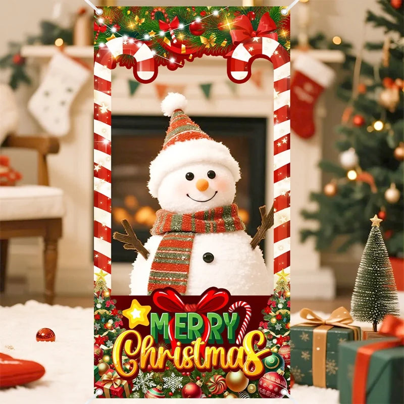 Christmas Photo Frame 2025 Merry Christmas Decorations for Home Navidad Cristmas Party Supplies Ornament Xmas Gift New Year 2026