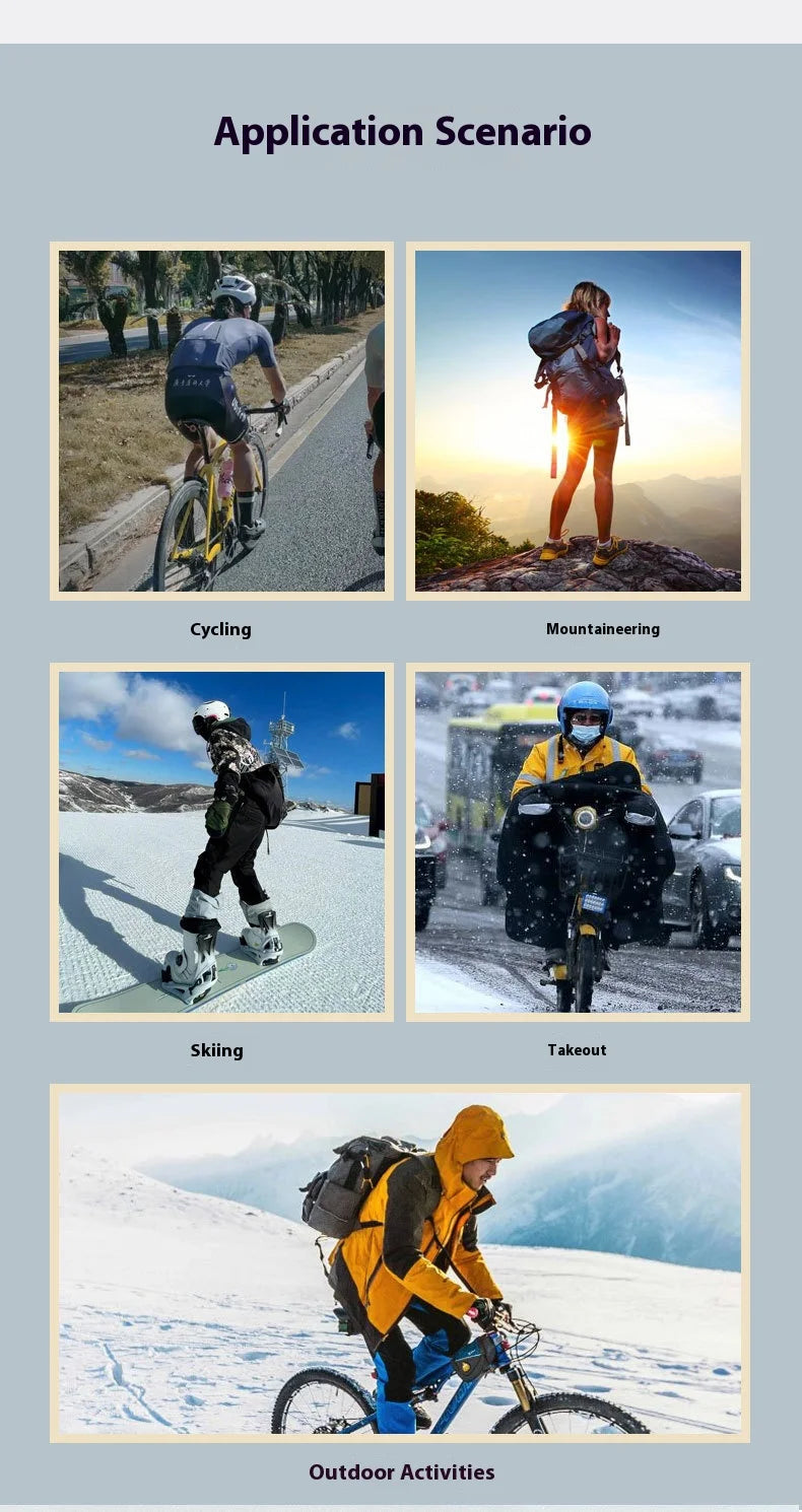 Winter Cycling Gloves Non Slip Touch Ski Gloves Snowboard Accessories Waterproof Pocket Warm Men's and Women's Gloves