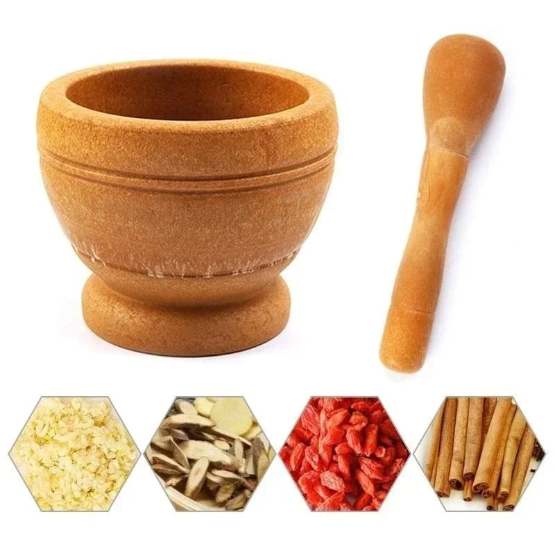 Kitchen Small Cooking Tools Resin Mortar Pestle Set Garlic Herb Spice Mixing Grinding Crusher Bowl Restaurant Accessories
