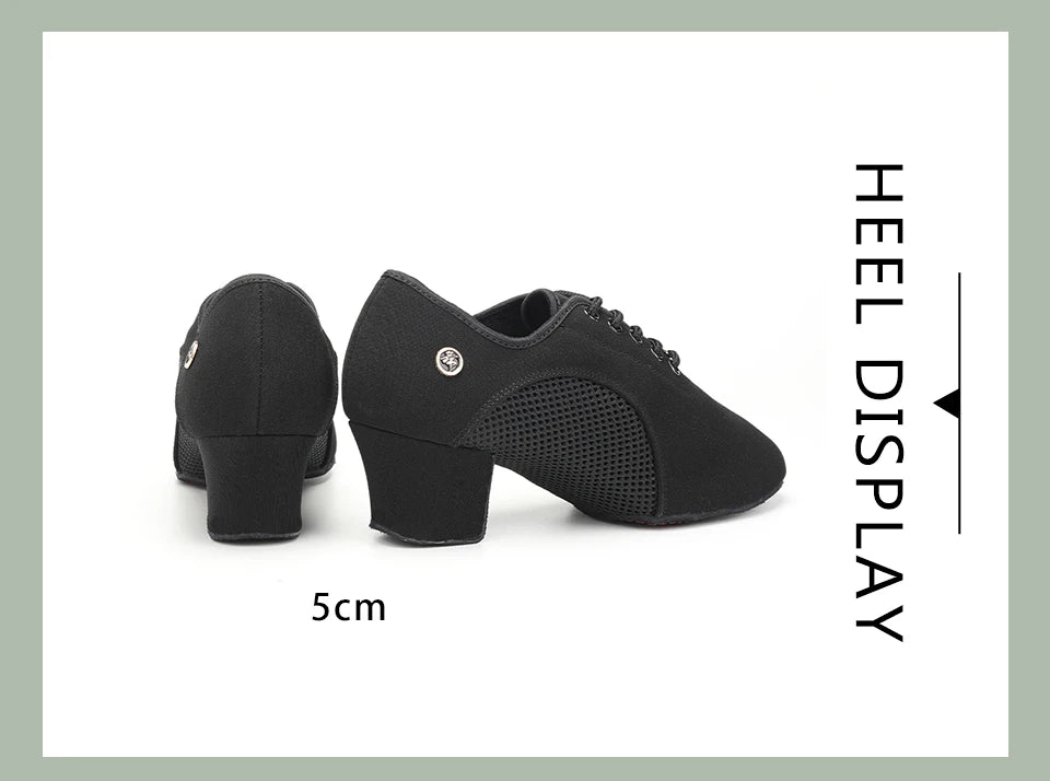 Women Dance Shoes Black Modern Ballroom Salsa Dancing Shoes Boys Latin Jazz Training Shoes Adults Tango Dance Sneakers Men
