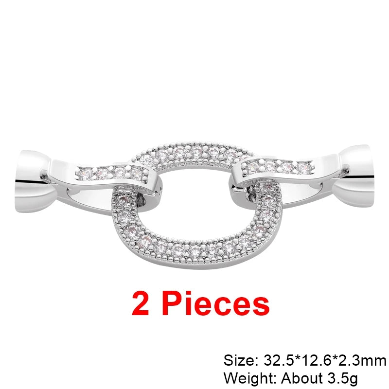 Juya 18K Gold Silver Plated Wedding Decorations Connect Fastener Closure Clasps Accessories For DIY Beads Pearls Jewelry Making