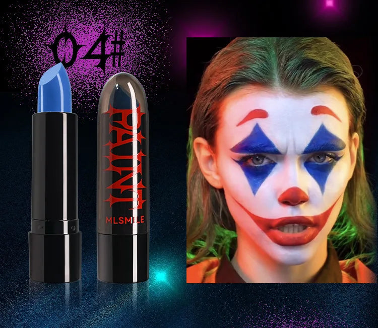 Halloween Matte Lipstick Dark Black Vampire Olive Green Creative Halloween Makeup Face Body Painting