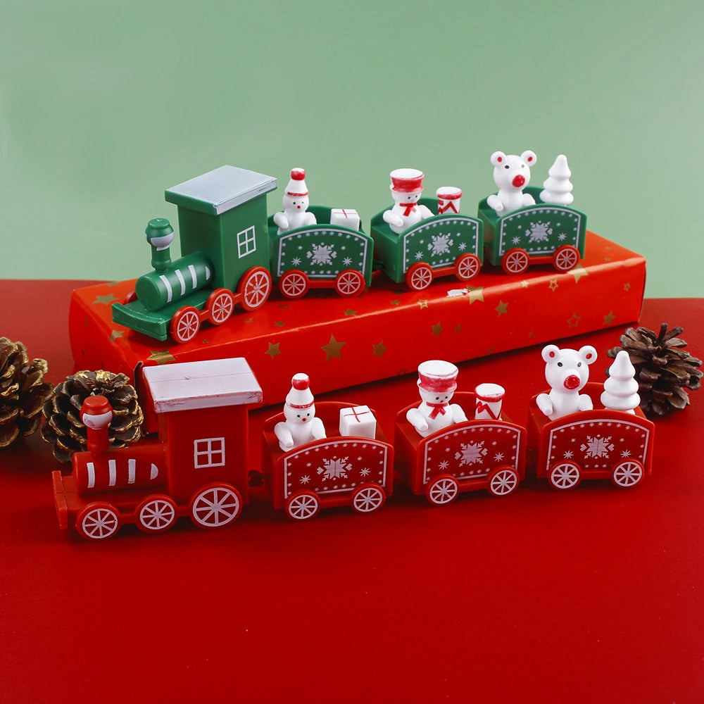 Merry Christmas Train Ornament Christmas Decoration for Home 2024 New Year Decoration 2023 Xmas Cake Decor Festoon Navidad Party