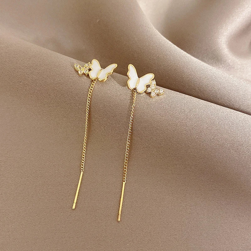 Accessories for Women Long Tassel Threader Earrings for Women Wave Shaped Simple Long Chain Earring Wedding Party Jewelry Gift