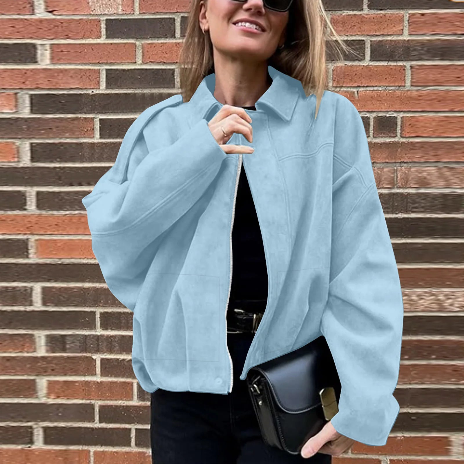 Women's Jackets Coat Fashion Turn-down Collar Long Sleeve Loose Coats Vintage Female Outerwear Chic Street Youth Jackets Tops