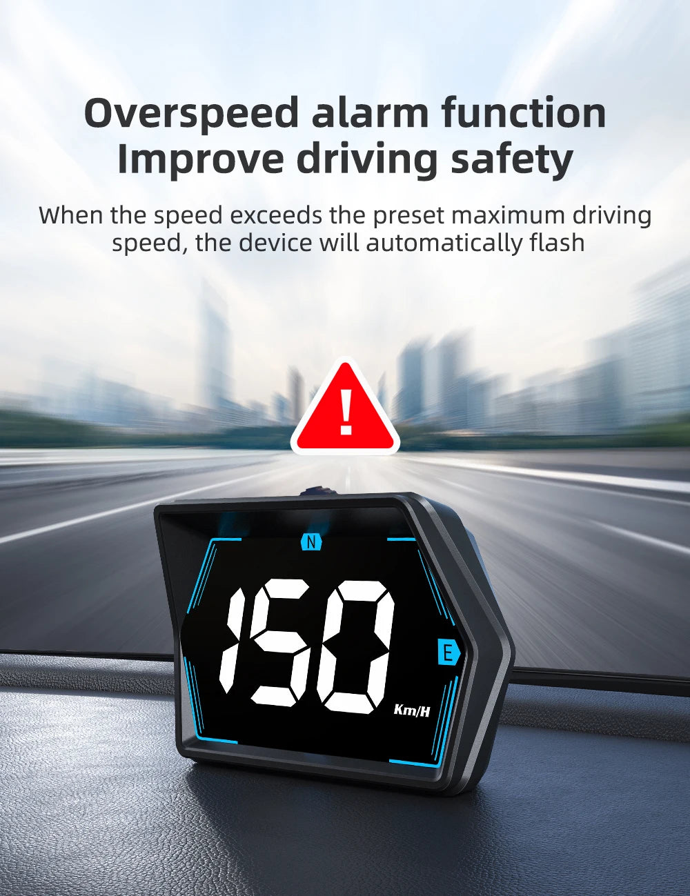 G20 GPS Display Car Digital Speedometer HUD Head-Up Display Eletronics Speed Alarm Gadgets Inteligent Compass For All Car Custom