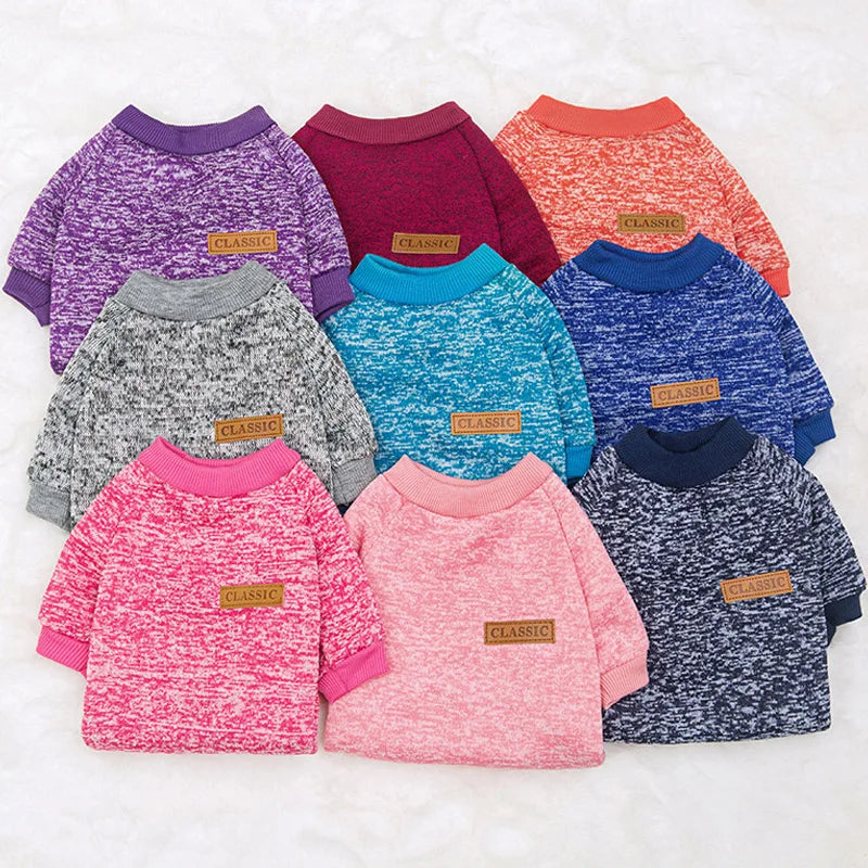 Pet Accessories Winter Dog Clothes for Small Dogs Warm Dogs Coat Pullover Clothing SweatshirtsCasual Dog Cat Clothing Pet Access