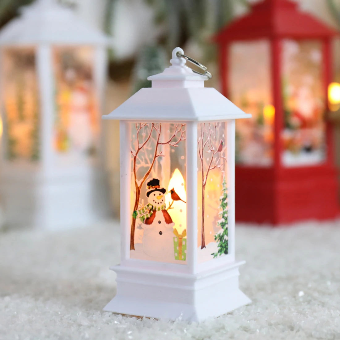 Christmas Wind Lamps Candelabra Lamps Night Light Old Man Snowman Decoration Desktop Decorations Christmas Decorations