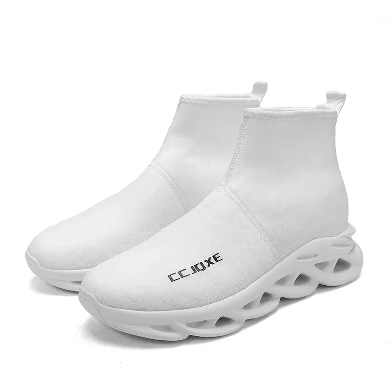 Socks Shoes for Men Black Sneakers Light Breathable Men Runing Shoes Outdoor Platform High Top Men Shoes New Unisex Sport Shoe