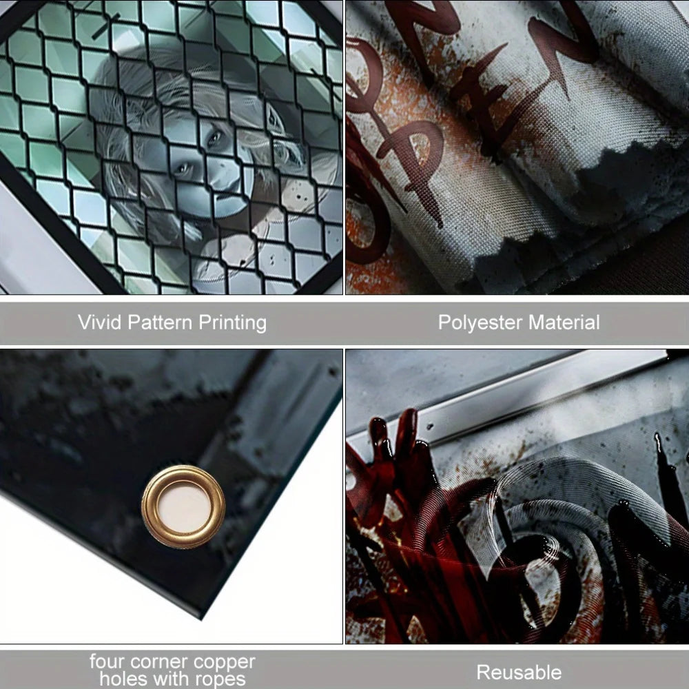 Halloween door decorations for festivals, made of polyester, multi-purpose, suitable for both indoor and outdoor use