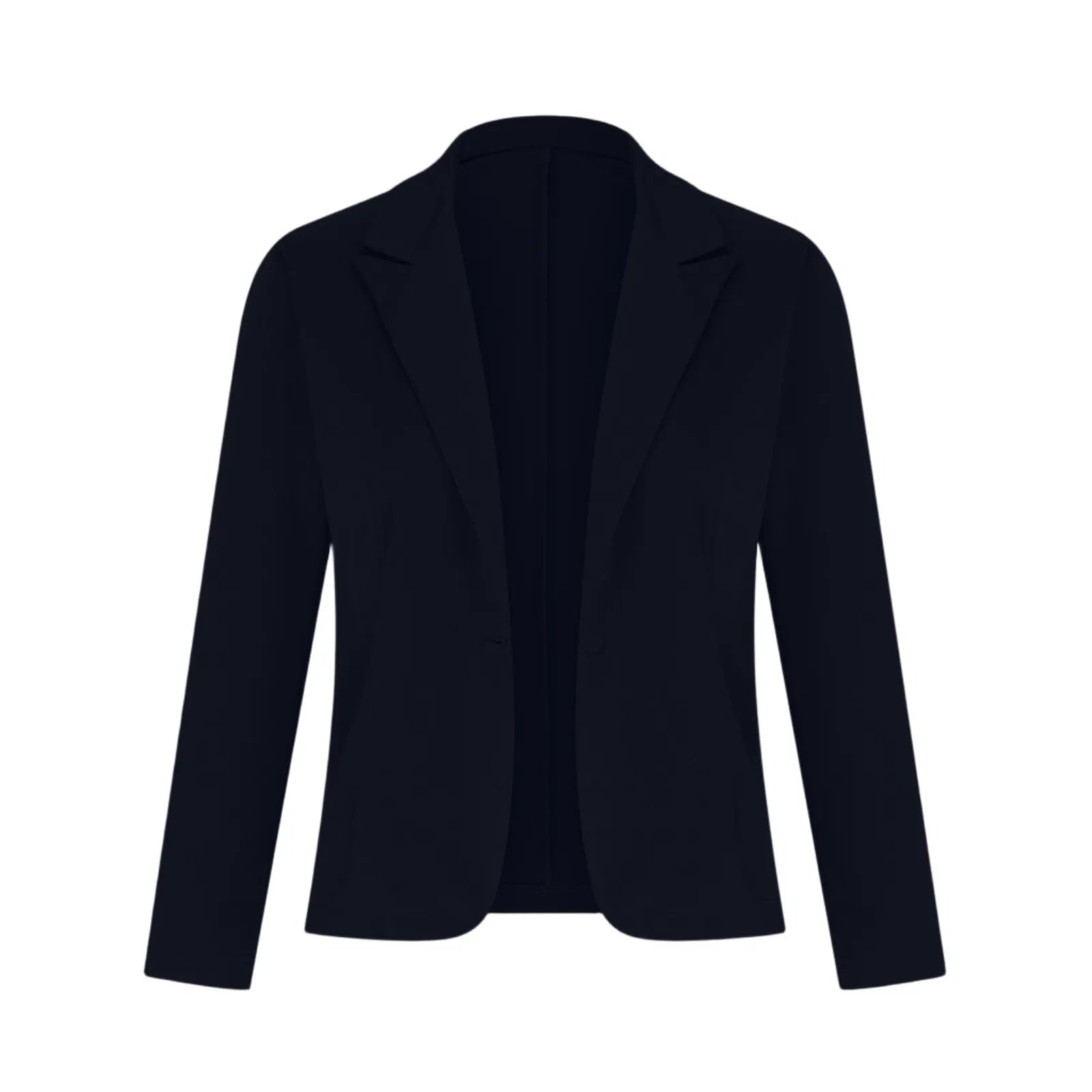 Casual Suit Jacket for Women Fashion Solid Color Long-sleeved Suit Collar Blazer Business Casual Single-button Cardigan Jacket