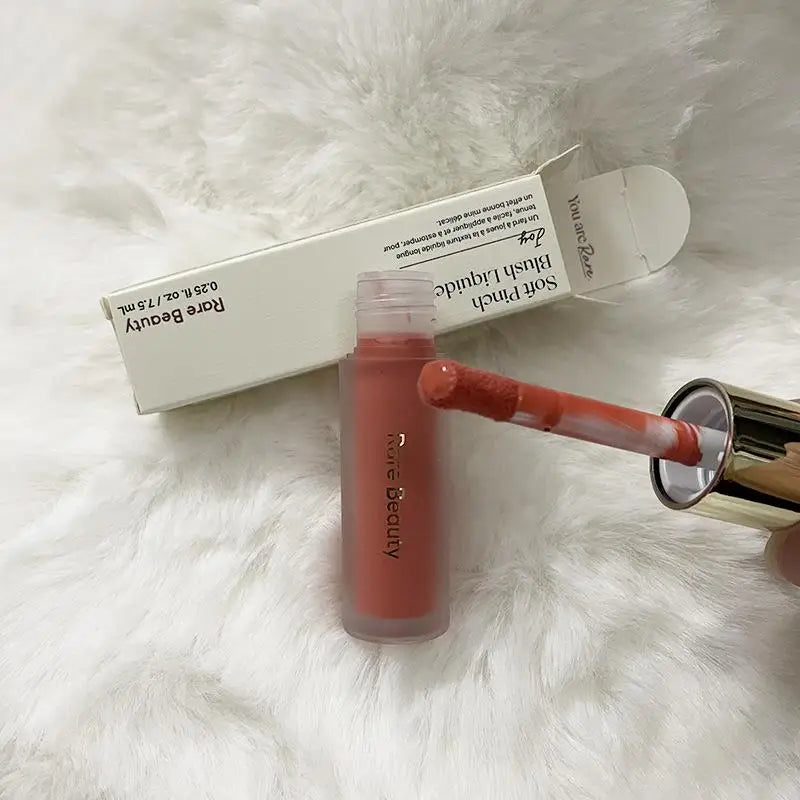 Rare Beauty Matte Liquid Powder Blusher Waterproof Sweatproof Brighten Low Saturation Natural Moisturizing Facial Makeup