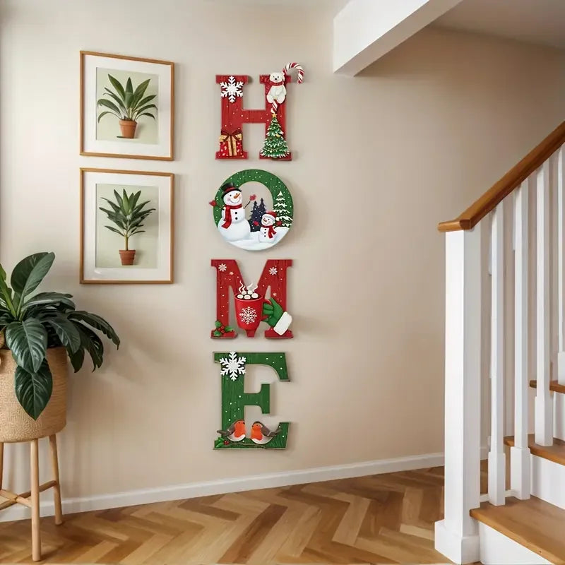 1 Christmas set - Wall decorations with a Christmas atmosphere - suitable for home decorations during the holiday season