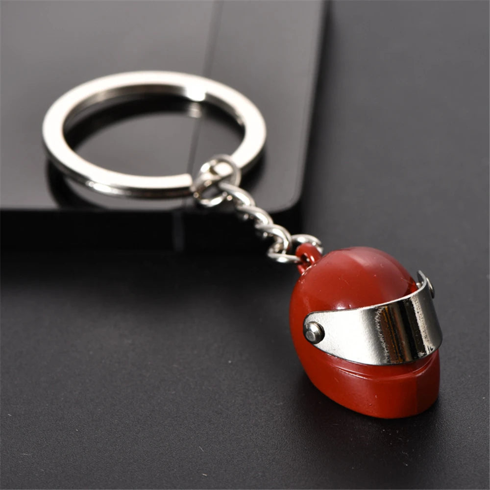 New Motorcycle Helmets Key Chain For Women Men Cute Safety Helmet Car Keychains Bags Accessories Key Ring Gift Jewelry