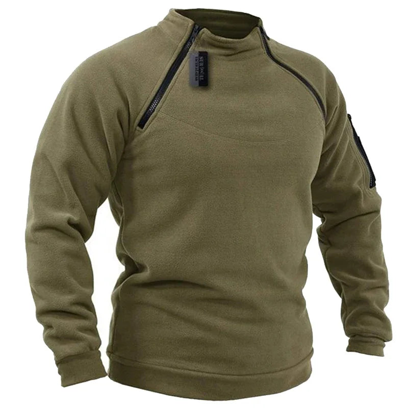 US Men's Tactical Outdoor Jacket Hunting Clothes Warm Zippers Fleece Pullover Man Windproof Spring Winter Coat Thermal Underwear