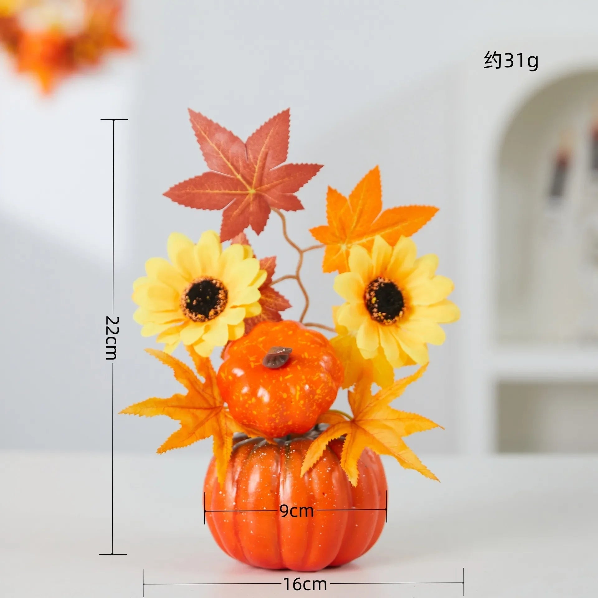 Halloween Ornaments Maple Leaf Artificial Pumpkin Bonsai Autumn Harvest Party DIY Ghost Festival Supplies Happy Halloween Day