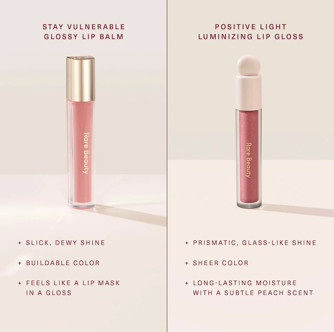 Rare Beauty Positive Light Luminizing Lip Gloss Shine Glitter Lipstick Highlight Blusher Makeup Blush Eyes Face Contour Skin