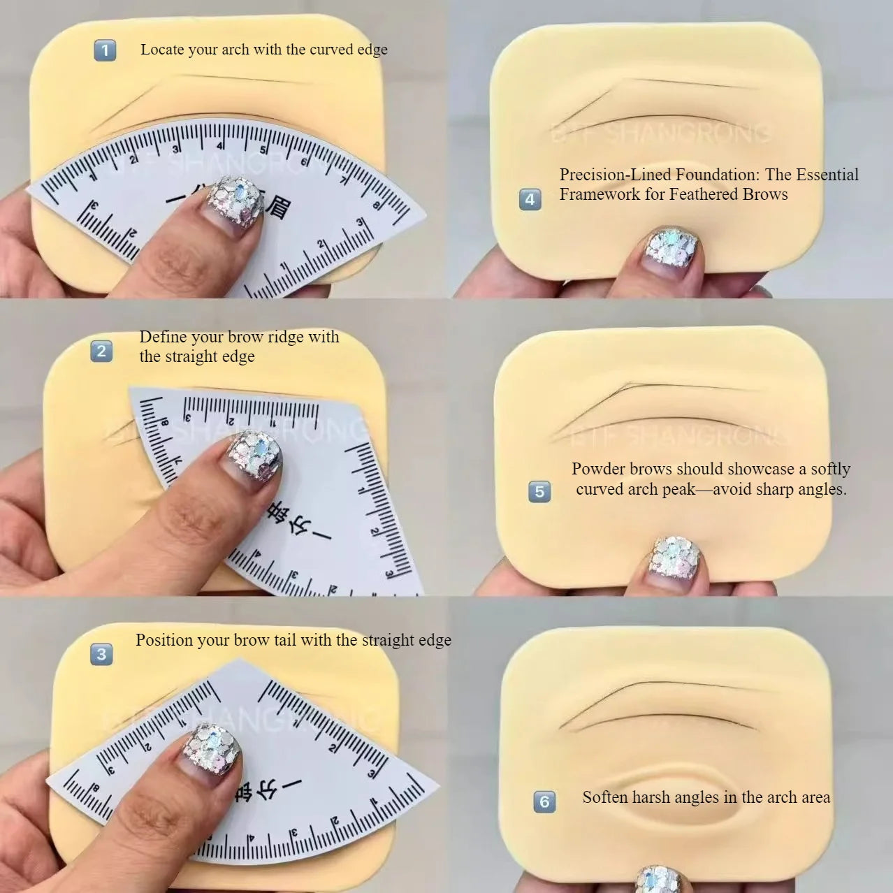 1PC Brow Shaping Stencil， Women Instant Brow Shaper - Multi-Style Template Kit for Fast & Precise Shaping, Brow Magic Tool,