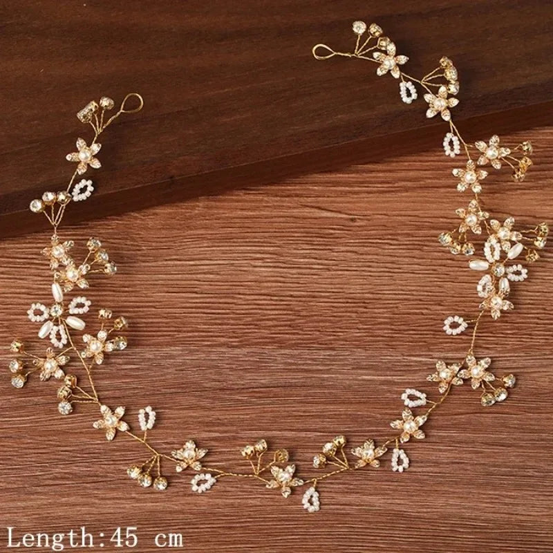 Women Headbands Hair Jewelry Wedding Hair Accessories For Women Pearl Rhinestone Headband Bride Tiara Hairbands Accessories