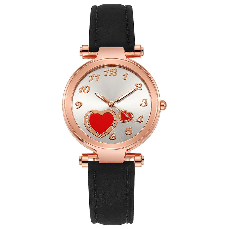 Women's Watches Love Luxury Fashion Ladies Watch Leather Watch Women Female Quartz Wristwatches Montre Femme Relogio Feminino