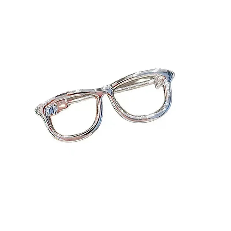 High-end Suit Accessories Buckle Mini Glasses Brooch for Women A Must-Have Accessory Ins Trendy Personality Funny Pin Collar Pin