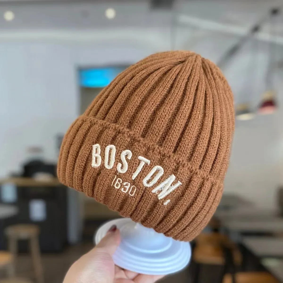 Winter Baby Hat Fashion Letter Pattern Knit Beanie Warm Cap for Infant Newborn Cold Weather Beanie Kid Accessories