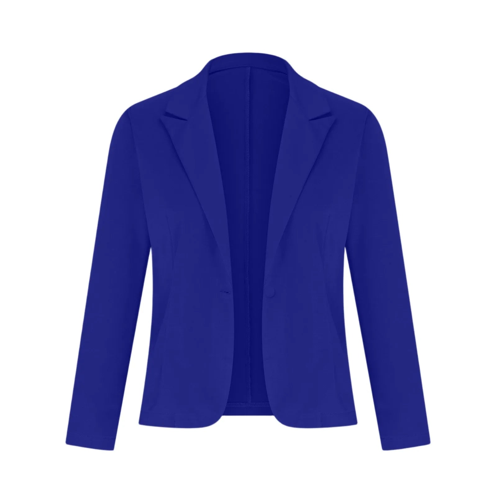Casual Suit Jacket for Women Fashion Solid Color Long-sleeved Suit Collar Blazer Business Casual Single-button Cardigan Jacket