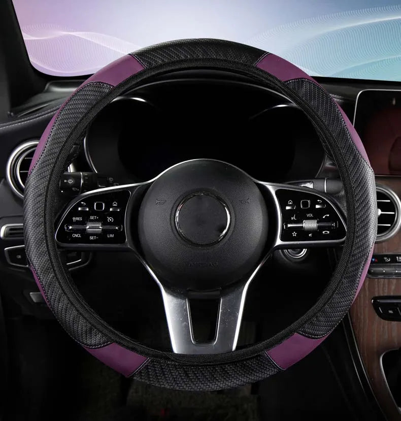 Non-inner-ring Automobile Steering Wheel Cover Leather Four Seasons for Spring Summer Autumn Winter for Men and Women