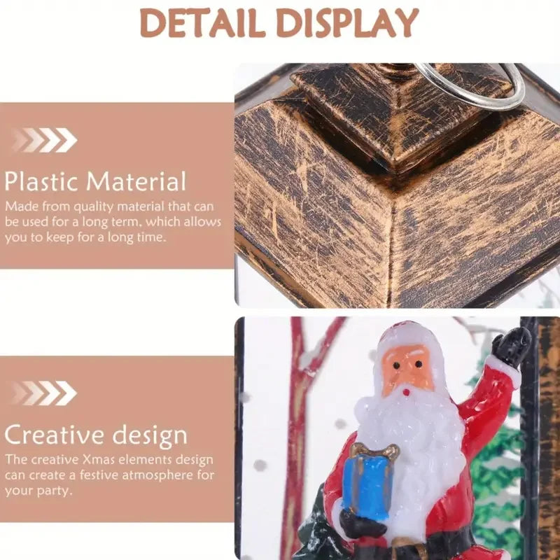 Christmas Santa Lantern Snowman Elk Night Light Holiday Party Wind Lamp Desktop Ornament Merry Xmas Home Decoration Supplies