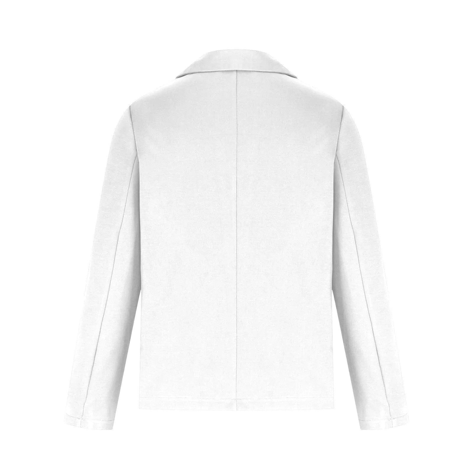 Casual Suit Jacket for Women Fashion Solid Color Long-sleeved Suit Collar Blazer Business Casual Single-button Cardigan Jacket