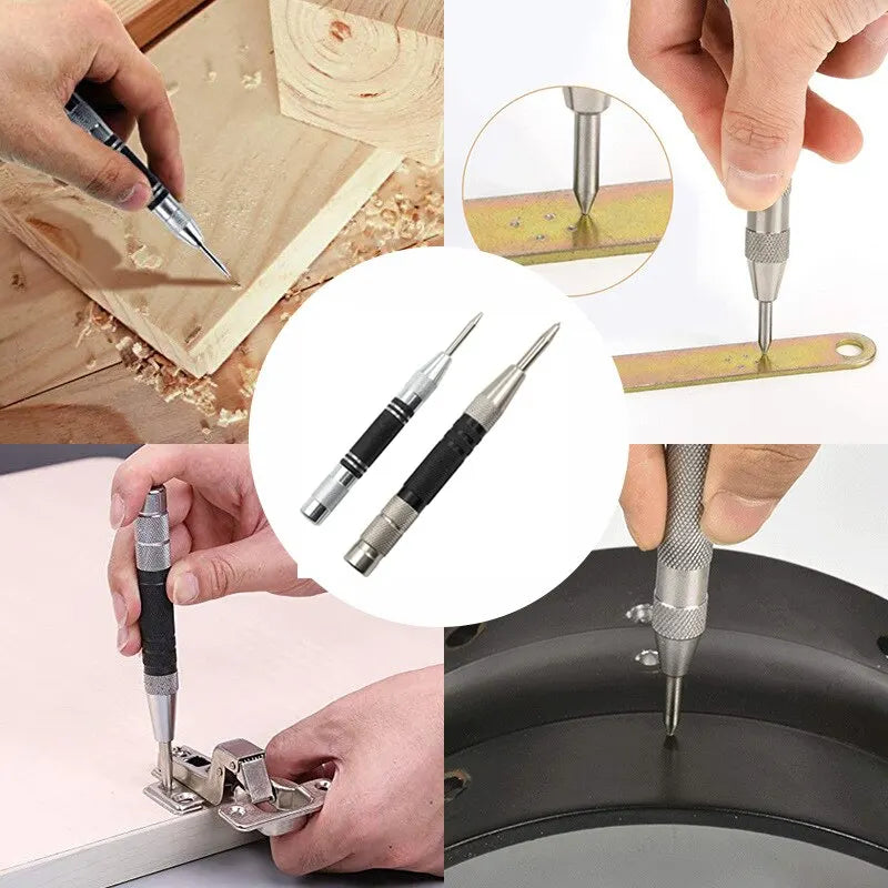 Spring Type Automatic Center Punch Locator Glass Striker Window Breaker Punch Centering Punch Punch Tool