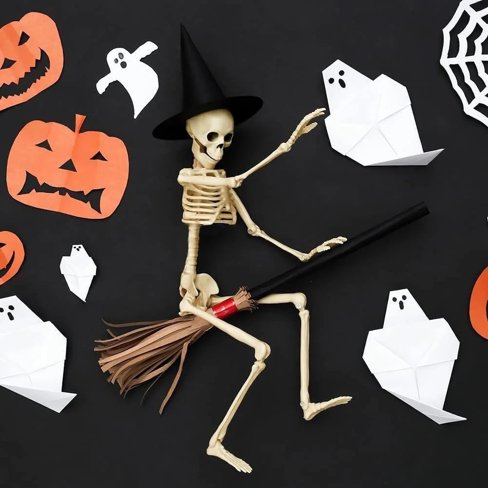 Halloween Human Skeleton 40CM Movable Skeleton, Human Skeleton Halloween Horror Decorations, Haunted House Horror Props