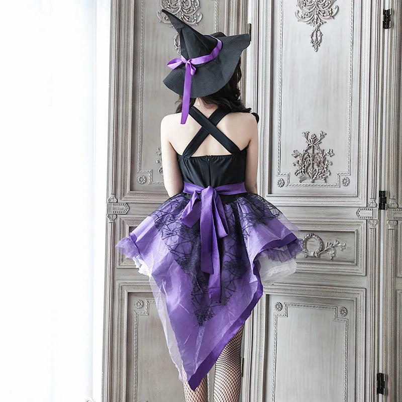 Halloween Costume For Women Witch Cosplay Anime Vampire Makeup Ball Hats Skirts Stockings Adult Witch Costume Adult Cosplay