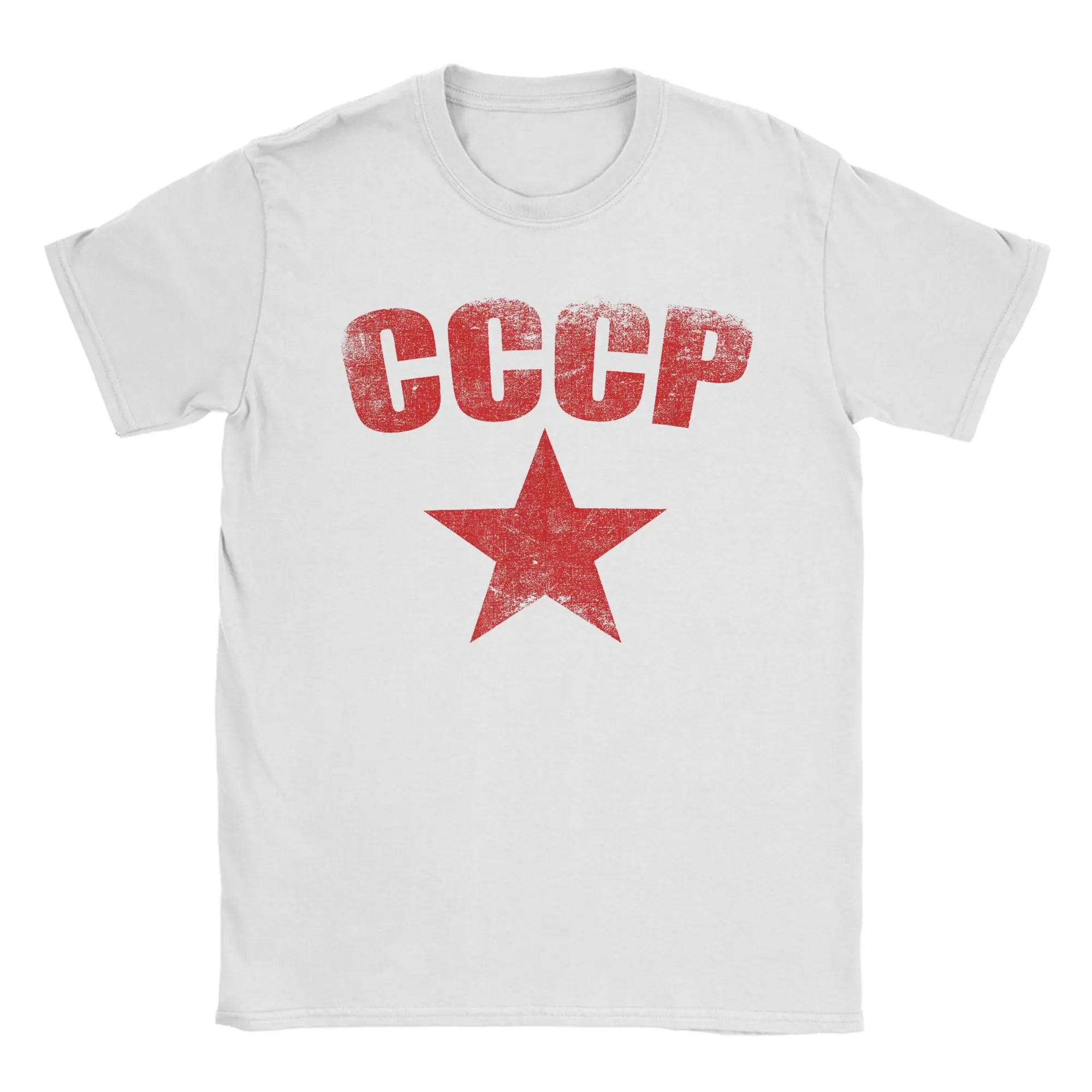 Men T-Shirts CCCP Cool 100% Cotton Tee Shirt Short Sleeve  T Shirt Round Neck Clothing Unique