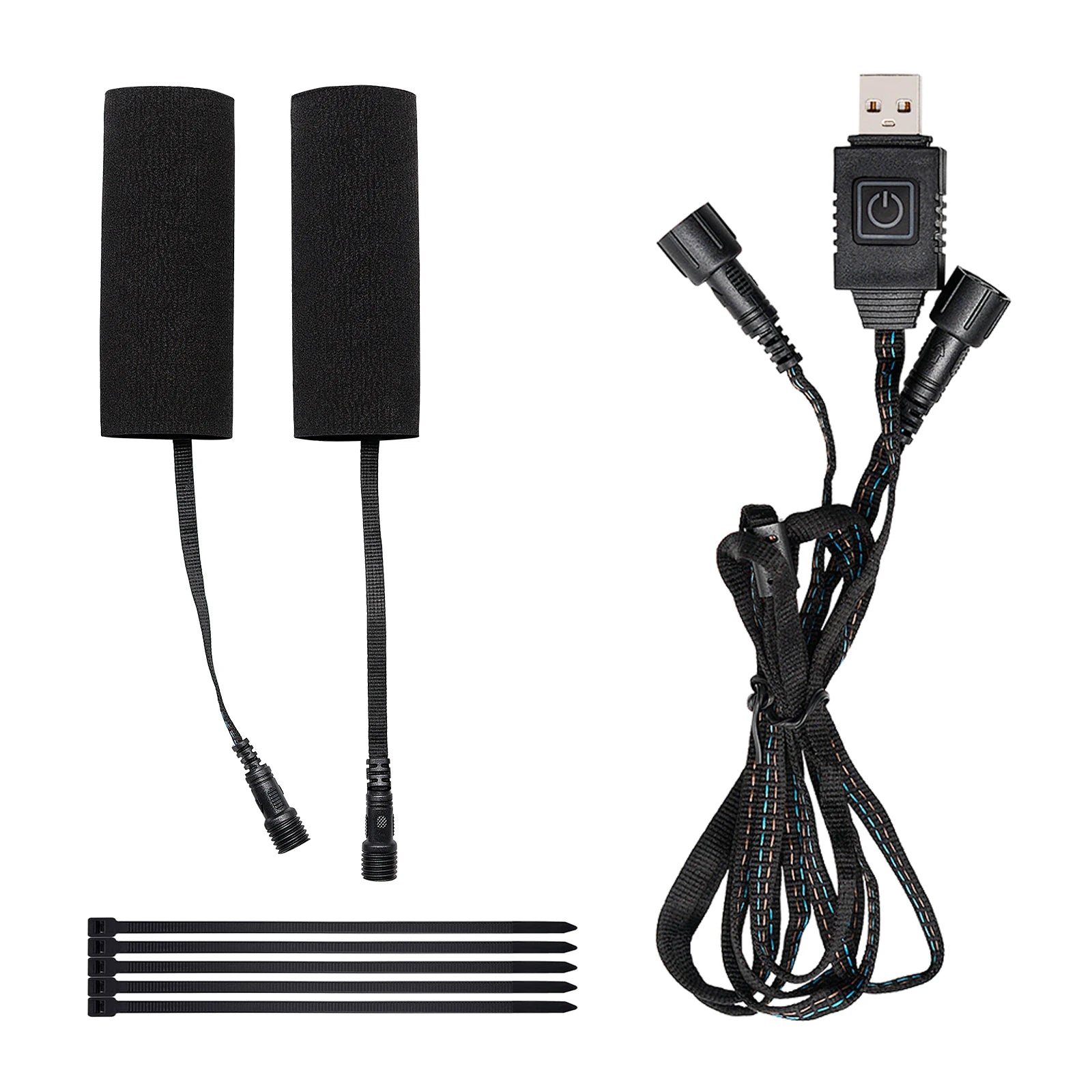 Gadpow Motorcycle Heated Handgrips 5V USB 6 Gear Warmer Electric Heated Grip Cover Anti Vibration Anti Slip Fast Heating Kits