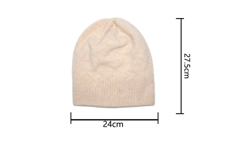 Winter Hat Women Wool Knit Beanie Slouchy Warm Soft Accessory For Autumn Cold Weather Skiing Sports Outdoor Holiday