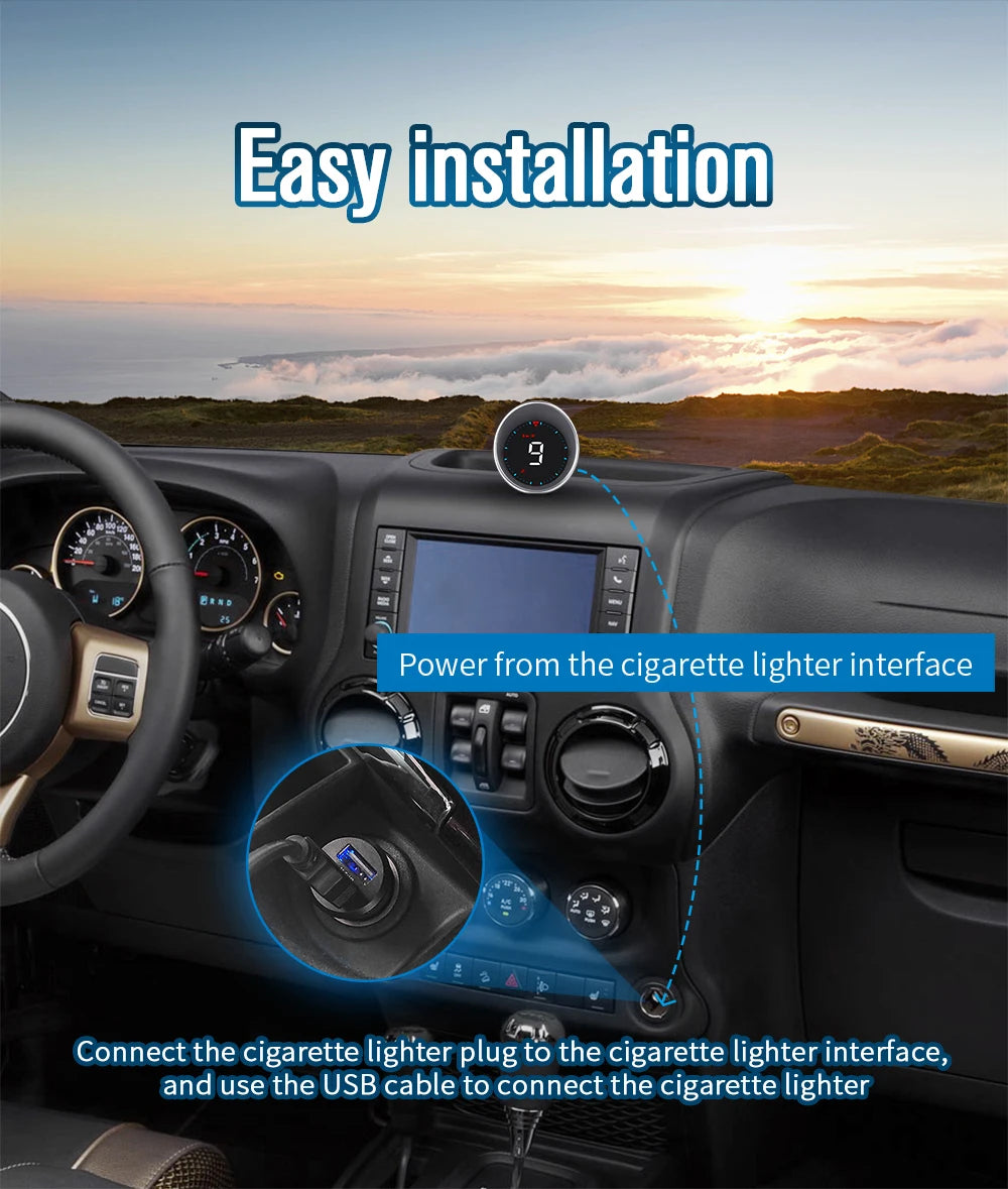 G5 GPS Car Head Up Display Auto Hud Smart System Tachometer Digital Speed Mileage Meter For All Car Universal Compass Projector