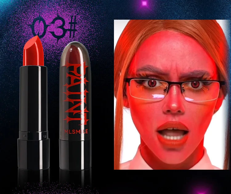 Halloween Matte Lipstick Dark Black Vampire Olive Green Creative Halloween Makeup Face Body Painting