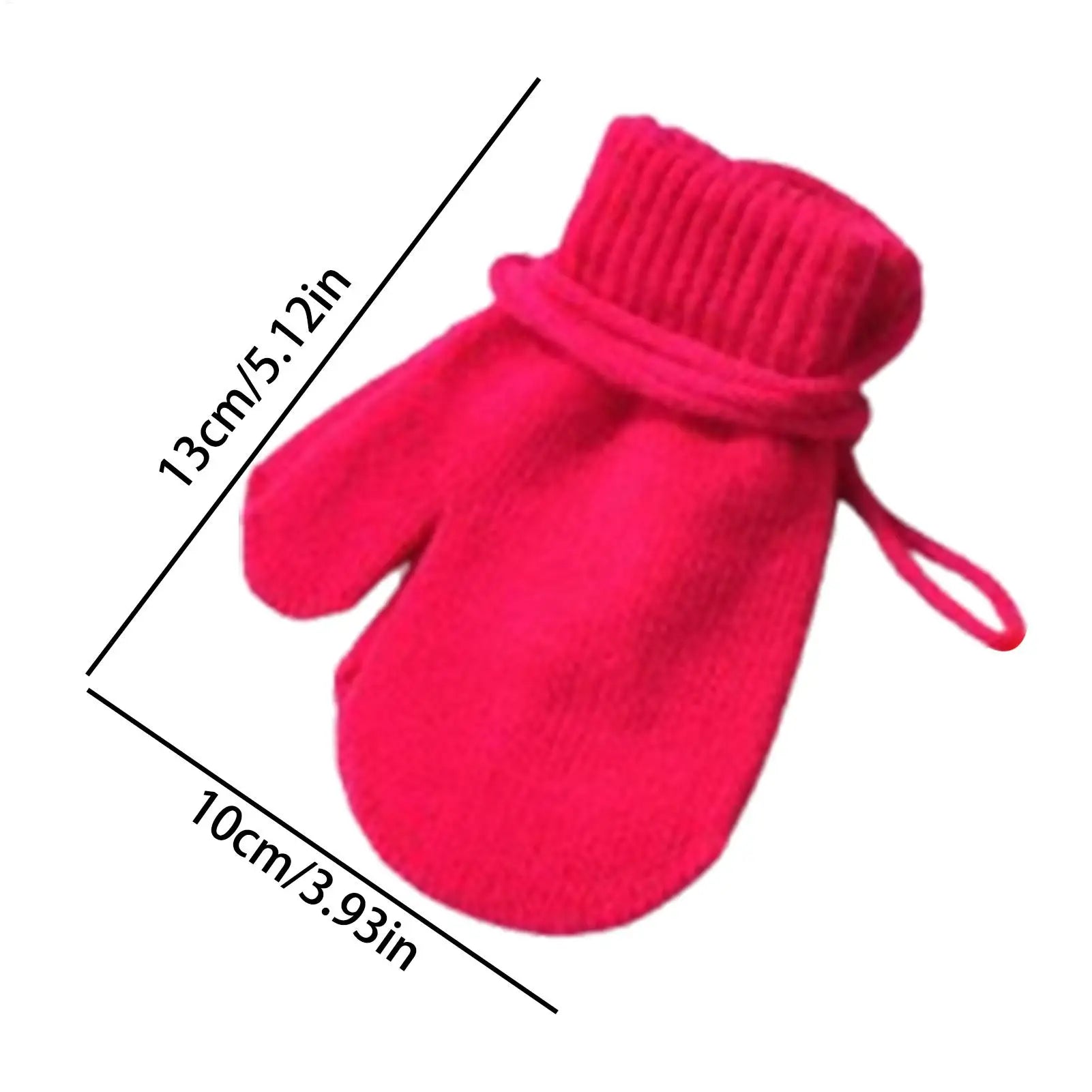 Winter Ski Gloves for Children Windproof Thickened Knitted Gloves Comfortable Warm Mittens Boys Girls Snow Warm Accessories