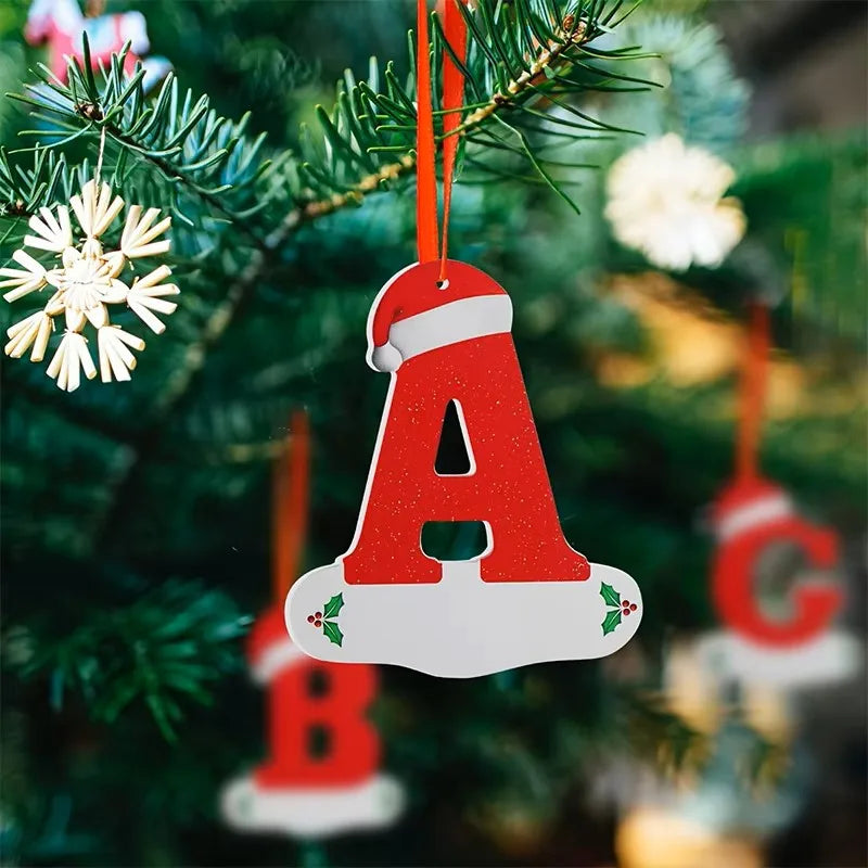 Merry Christmas Decoration Pendant English Alphabet Cristmas Tree Ornaments for Home Decor  Navidad New Year 2026 Gift Accessory