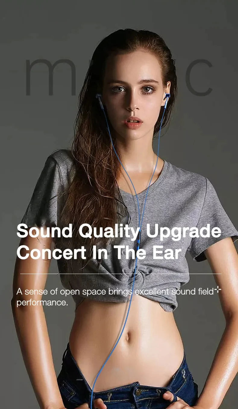 Wired Headphones Bass 9D Stereo Earphones Mic Headphone Headset in-ear Wire Earphon Earbud Phone Headset with Microphone