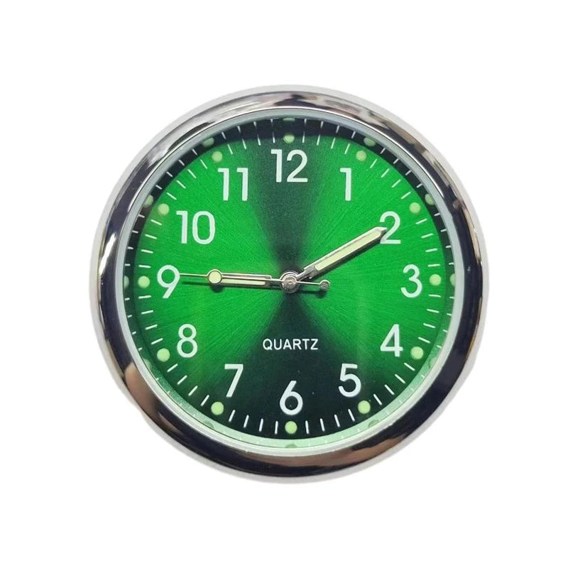Automobile Clock Dashboard Car Clock Interior Decor Portable Mini Clock Decoration Luminous Analog Watch Ornaments For Cars
