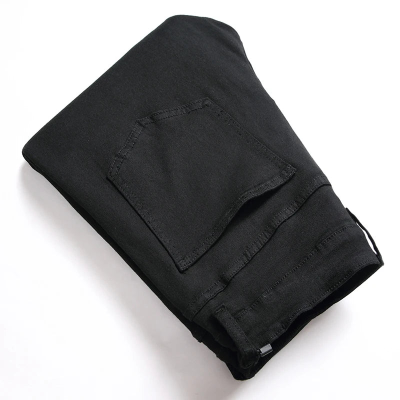 2023 Men Black Jeans Autumn Casual Mens Cotton Jeans Straight Male Denim Pants Baggy Jeans Trousers pantalones hombre