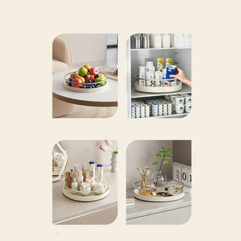 Kitchen Turntable Organizer Rotating Tray Organizer Kitchen Countertop Refrigerator Cupboard Kitchen Countertop Organizer