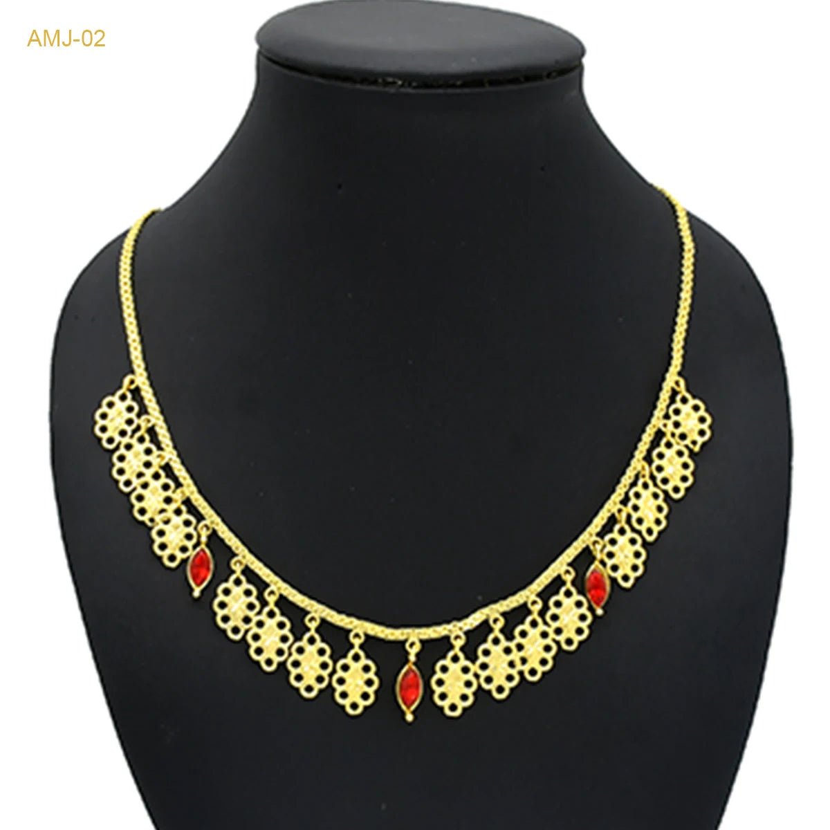 ANIID Dubai 24K Gold Plated Tassel Necklace For Women Bride Crystal Jewellery Italian Wedding African Party Gifts Wholesale
