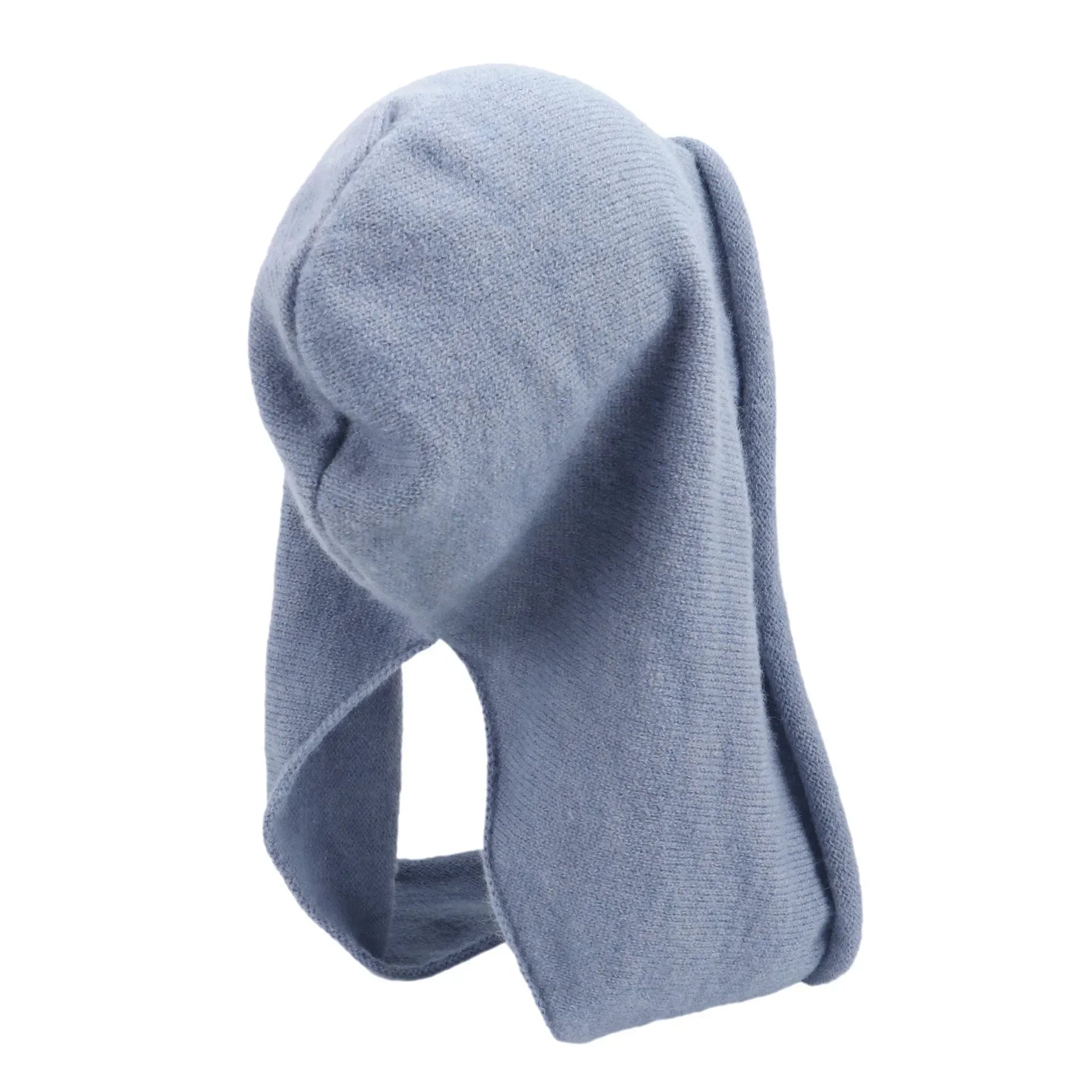 New Winter Balaclava Hat Scarf Combo Women's Fashion Knitted Cap Wrap-around Cashmere Skullies & Beanies