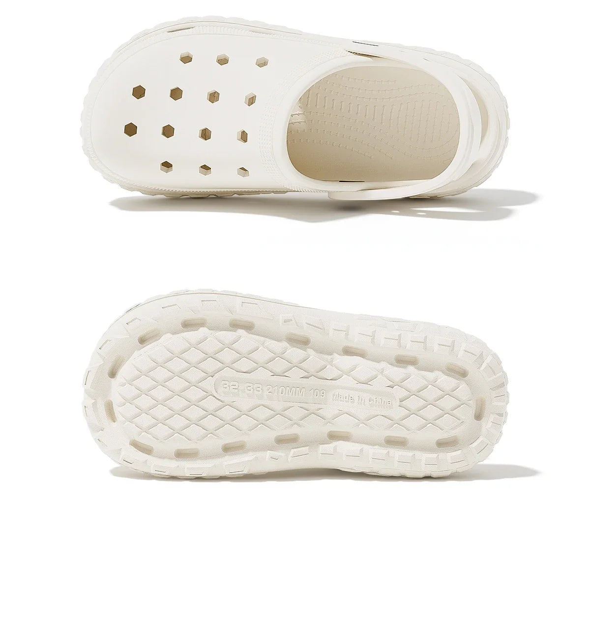 Women and Men's Hole Shoes Summer Non-Slip Outdoor Sandals Closed Toe Shit Feeling Beach Slippers Thick Bottom Soft Bottom