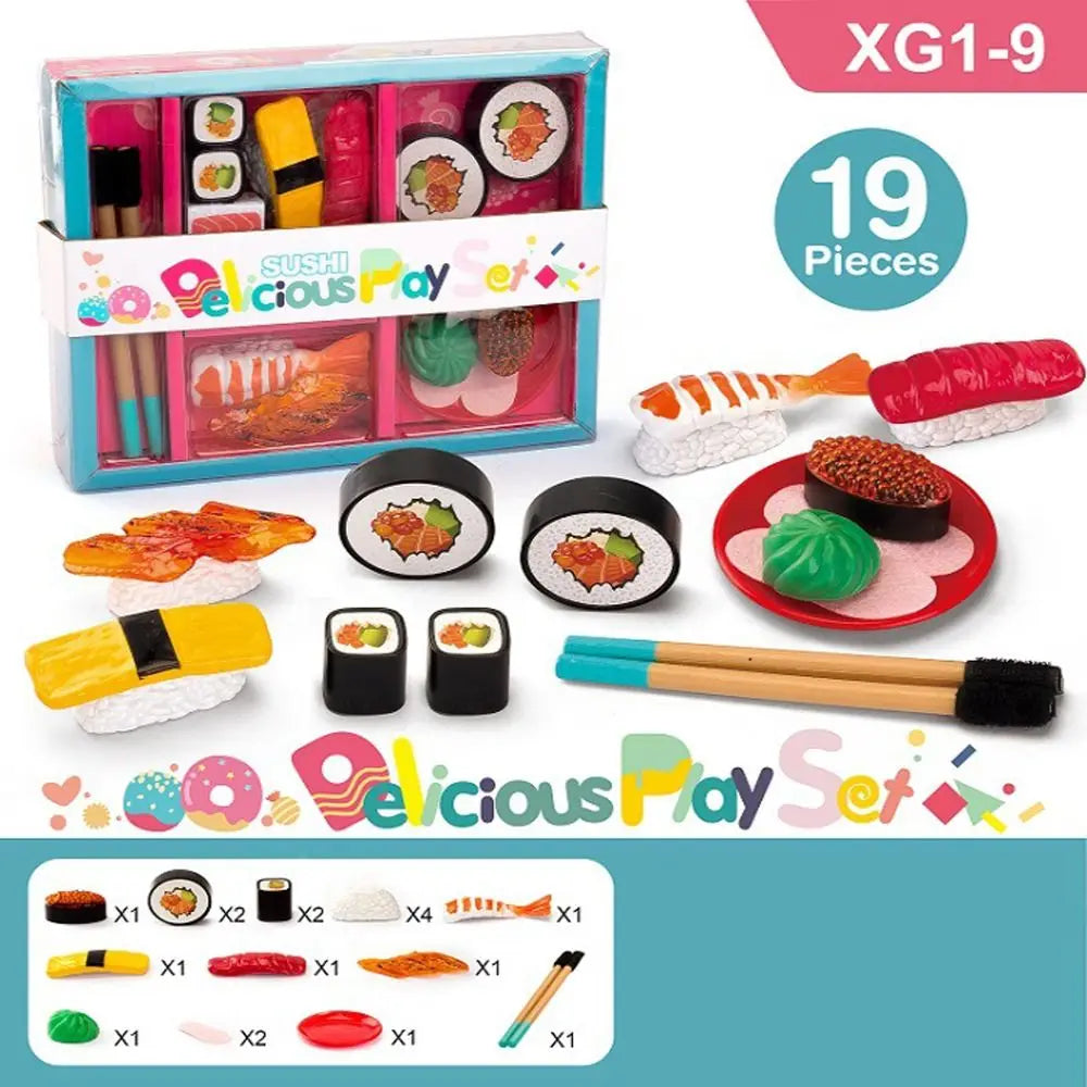 Kitchenware Kitchen Model Dollhouse Accessories Children Kitchen Food Toys Cutlery Toys Mini Sushi Set Pretend Kitchen Toys