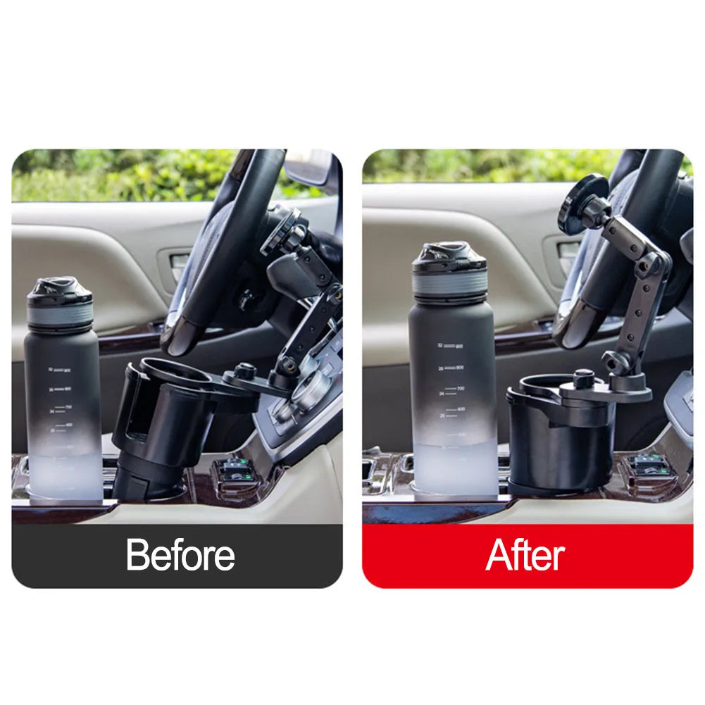 For Car Use For Most Phones 2 In 1 Design 360 Rotation Daily Commute Flexible Car Gadget For Phone And Drinks Water Cup Fitment