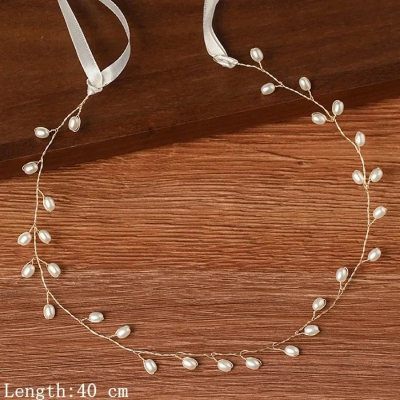Women Headbands Hair Jewelry Wedding Hair Accessories For Women Pearl Rhinestone Headband Bride Tiara Hairbands Accessories